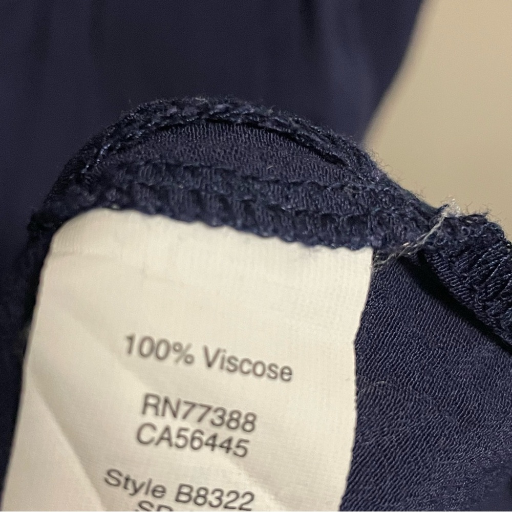J. Crew Dark Blue Button-Up Long Sleeve Shirt Dress - Picture 9 of 11